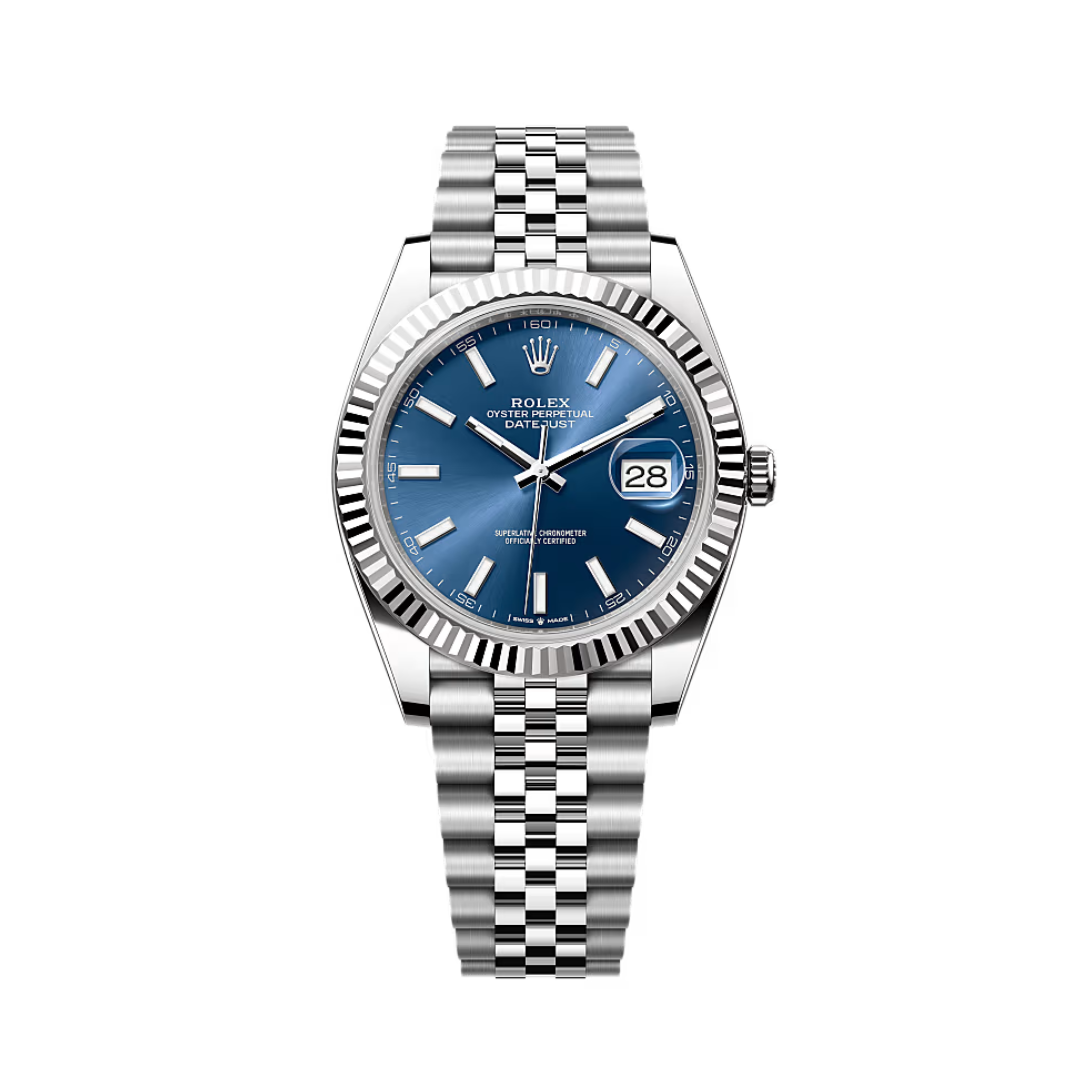 Zalverio Classic Date Watch, blue dial